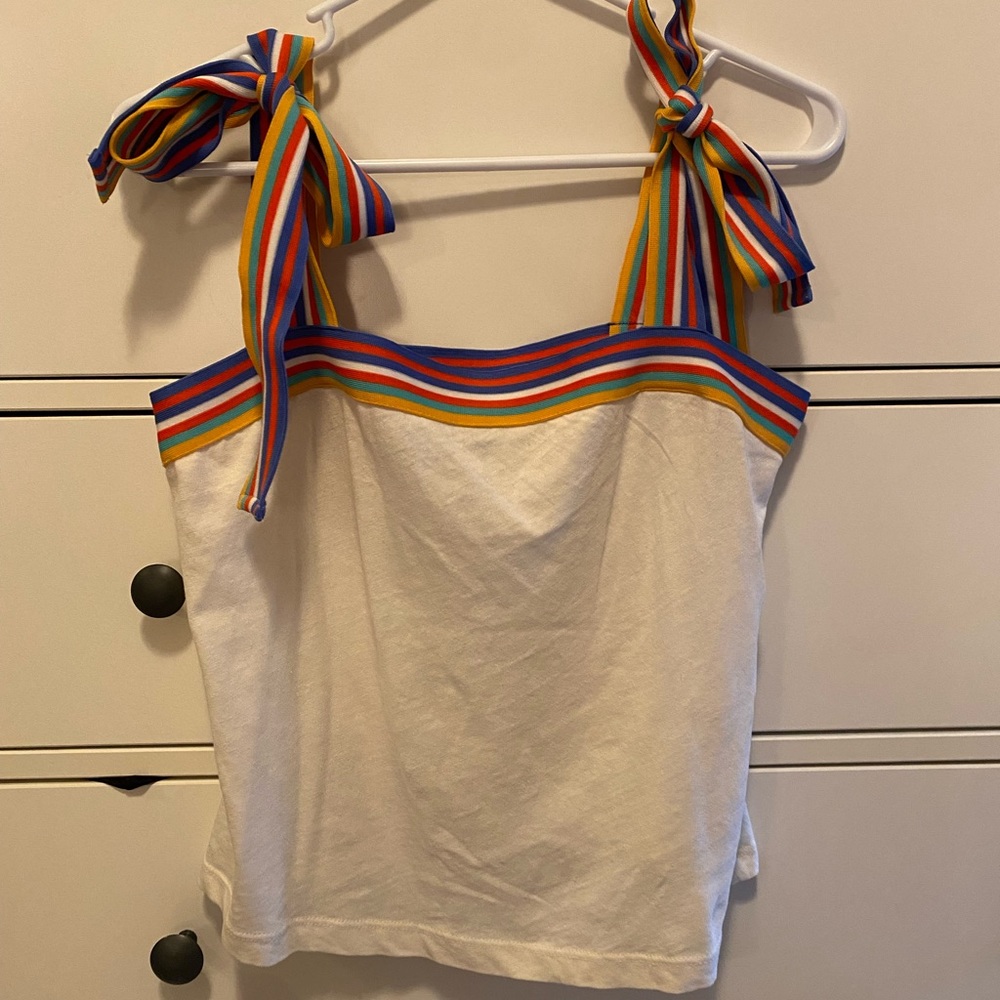 Rainbow bow tank top